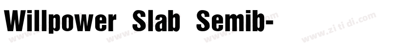 Willpower Slab Semib字体转换